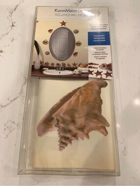 Nautical Seashell & Starfish Peel & Stick (41) Repositionable Wall Decals NEW